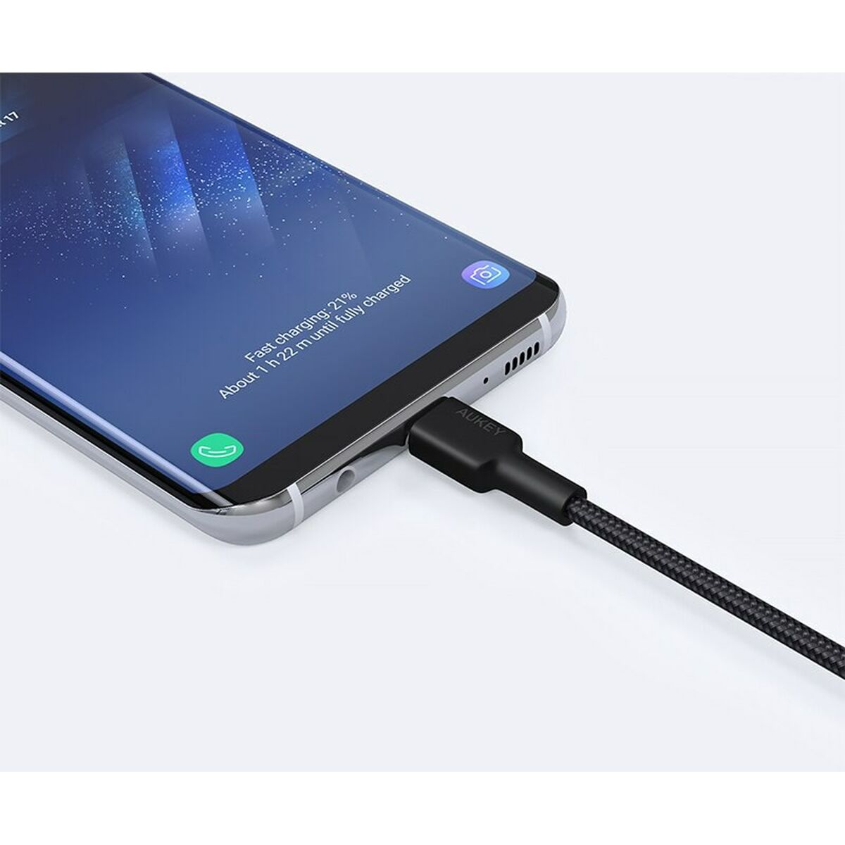 Kabel USB till Lightning Aukey CB-CD30 Svart 90 cm
